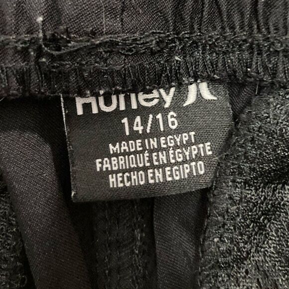 Hurley Boys 14/16 Black Nylon Jogger Pants Pull-On Pockets Outdoor Gorpcore - Picture 6 of 11